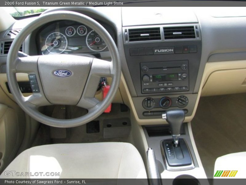 Titanium Green Metallic / Medium Light Stone 2006 Ford Fusion S