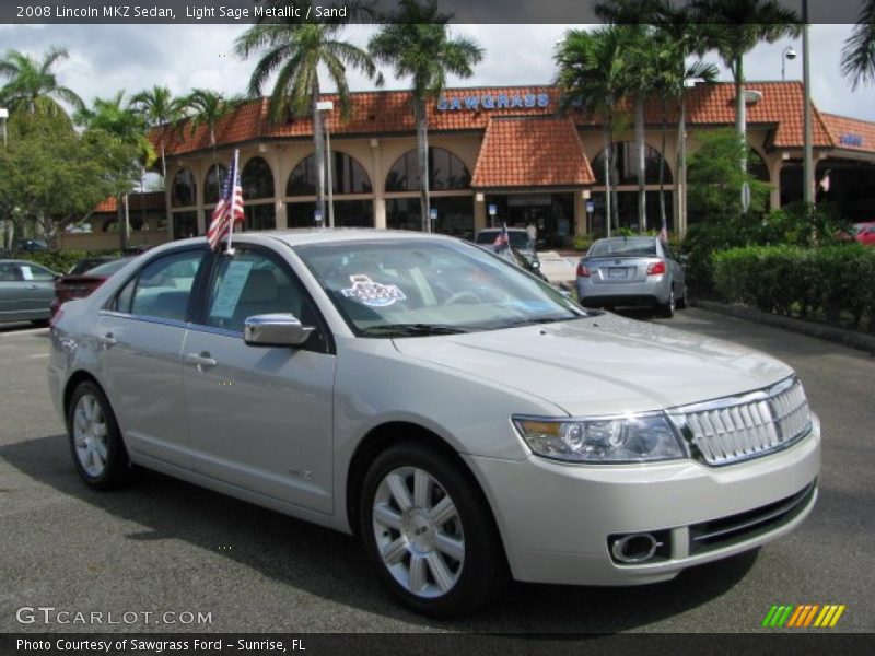 Light Sage Metallic / Sand 2008 Lincoln MKZ Sedan