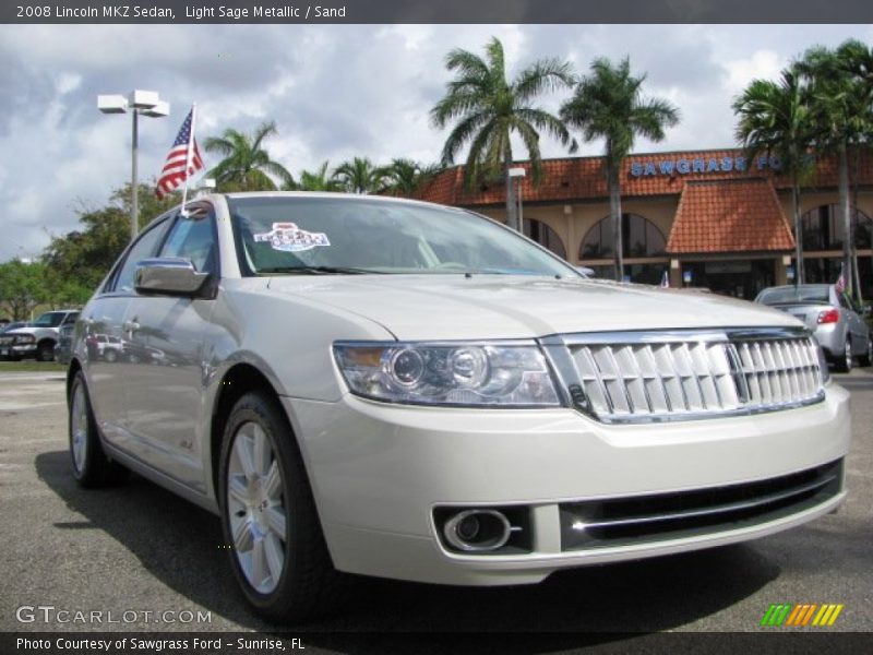 Light Sage Metallic / Sand 2008 Lincoln MKZ Sedan