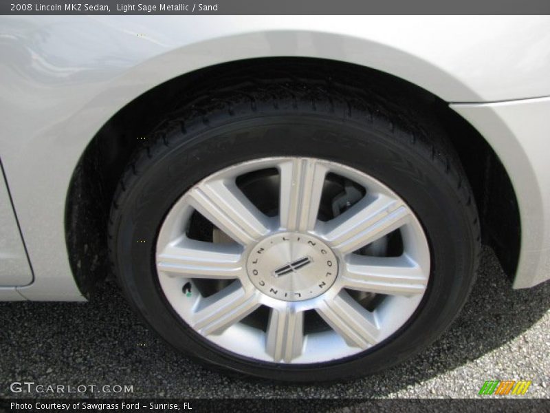 Light Sage Metallic / Sand 2008 Lincoln MKZ Sedan