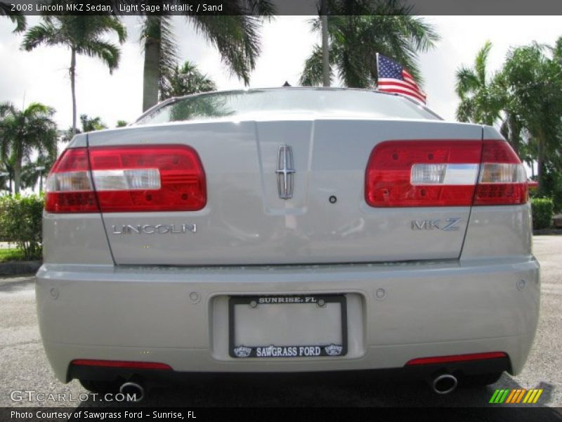 Light Sage Metallic / Sand 2008 Lincoln MKZ Sedan