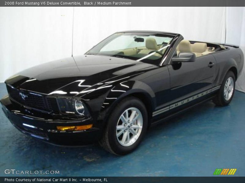 Black / Medium Parchment 2008 Ford Mustang V6 Deluxe Convertible