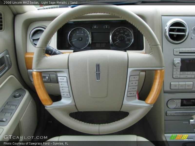 Light Sage Metallic / Sand 2008 Lincoln MKZ Sedan