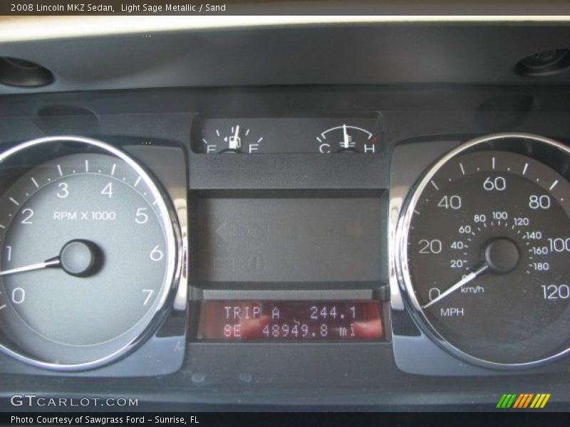 Light Sage Metallic / Sand 2008 Lincoln MKZ Sedan