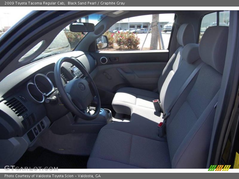 Black Sand Pearl / Graphite Gray 2009 Toyota Tacoma Regular Cab