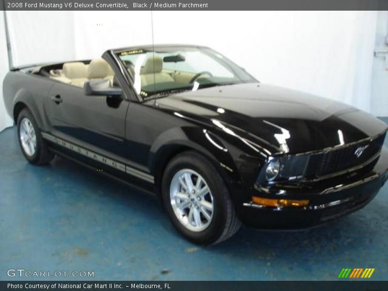 Black / Medium Parchment 2008 Ford Mustang V6 Deluxe Convertible