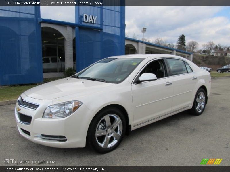White Diamond Tricoat / Ebony 2012 Chevrolet Malibu LT