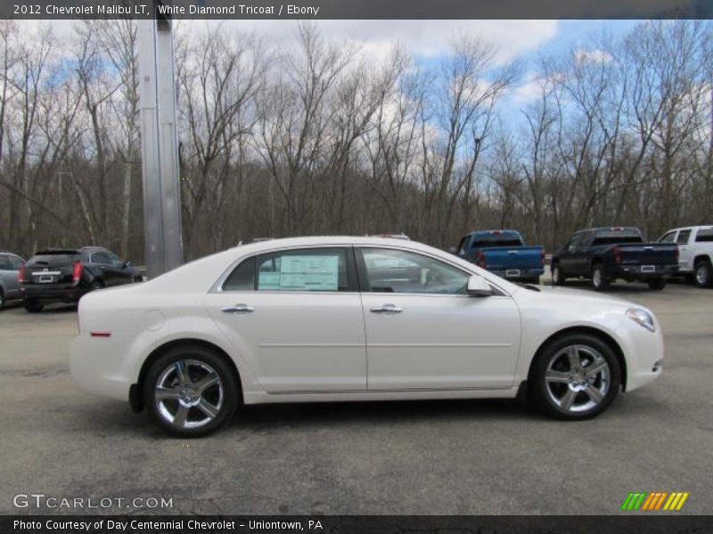 White Diamond Tricoat / Ebony 2012 Chevrolet Malibu LT