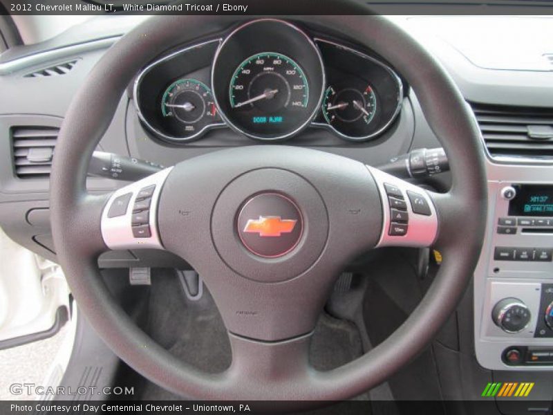 White Diamond Tricoat / Ebony 2012 Chevrolet Malibu LT