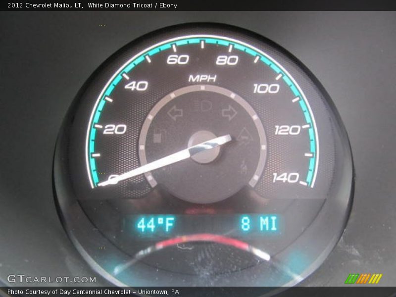 White Diamond Tricoat / Ebony 2012 Chevrolet Malibu LT