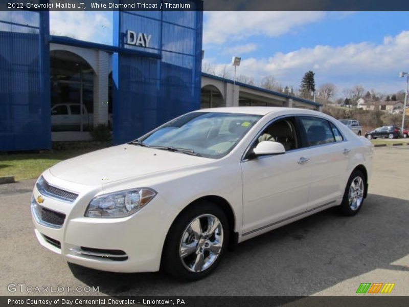 White Diamond Tricoat / Titanium 2012 Chevrolet Malibu LT