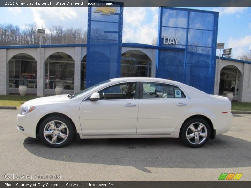 White Diamond Tricoat / Titanium 2012 Chevrolet Malibu LT