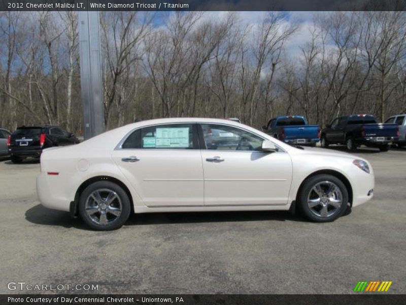 White Diamond Tricoat / Titanium 2012 Chevrolet Malibu LT