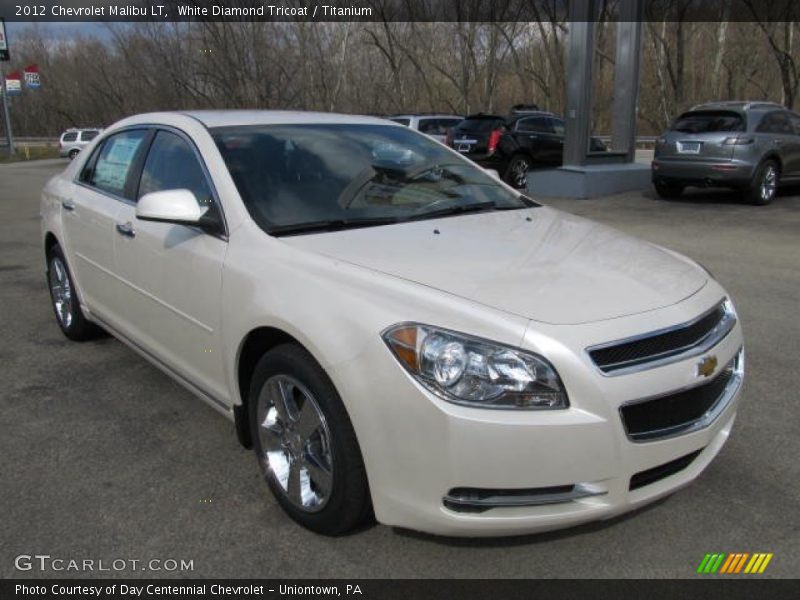 White Diamond Tricoat / Titanium 2012 Chevrolet Malibu LT