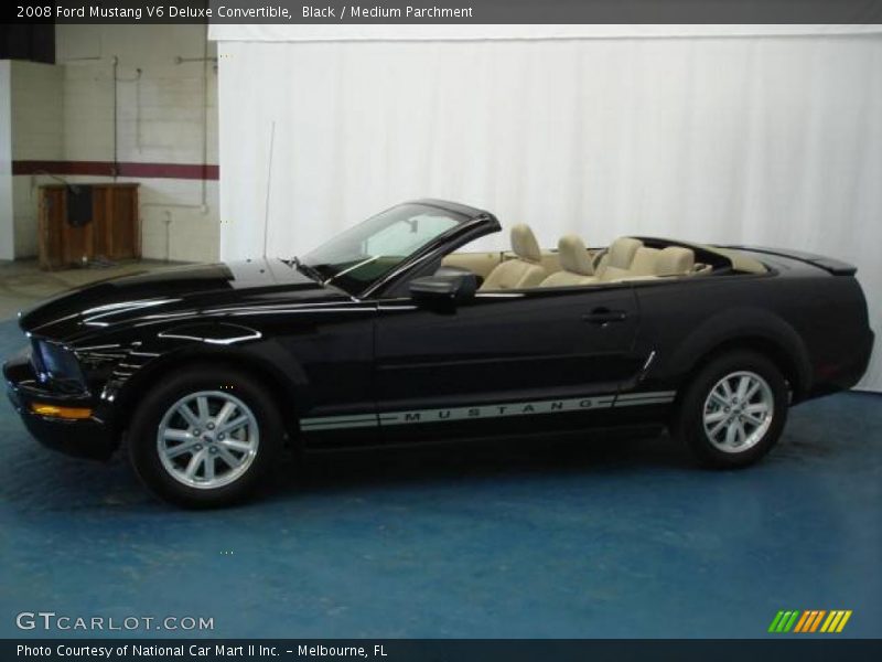 Black / Medium Parchment 2008 Ford Mustang V6 Deluxe Convertible