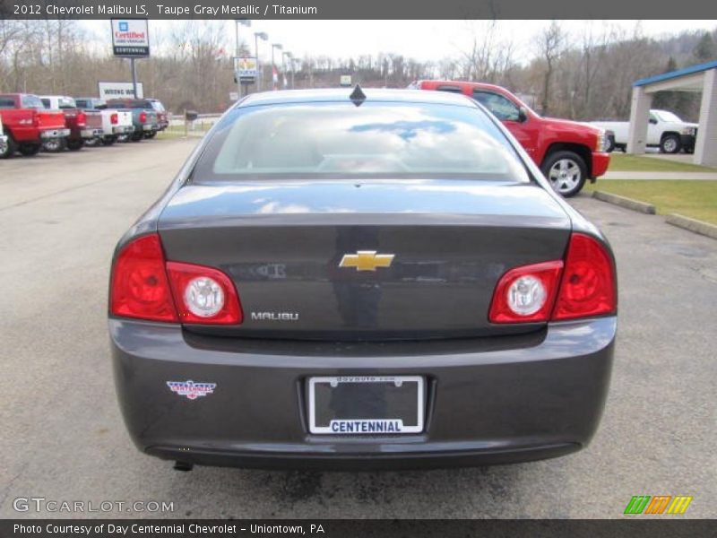 Taupe Gray Metallic / Titanium 2012 Chevrolet Malibu LS