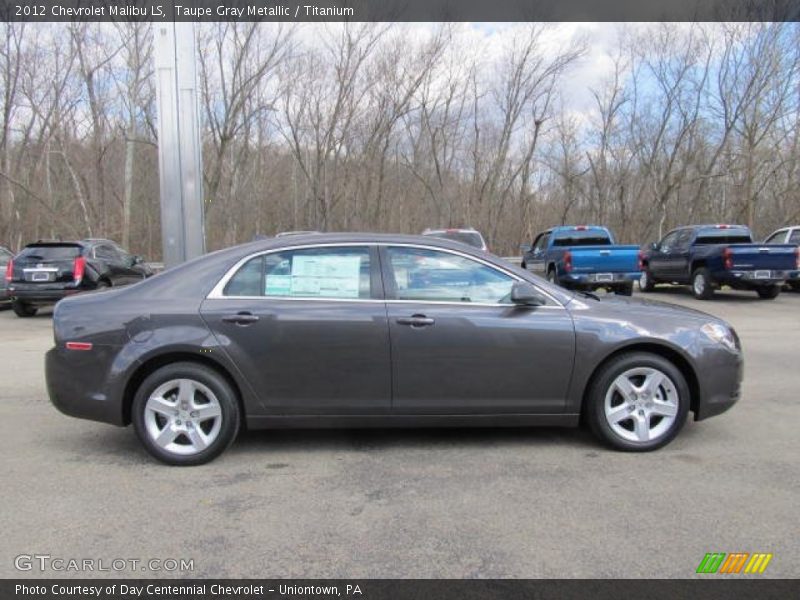 Taupe Gray Metallic / Titanium 2012 Chevrolet Malibu LS
