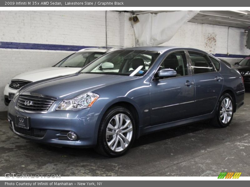 Lakeshore Slate / Graphite Black 2009 Infiniti M 35x AWD Sedan