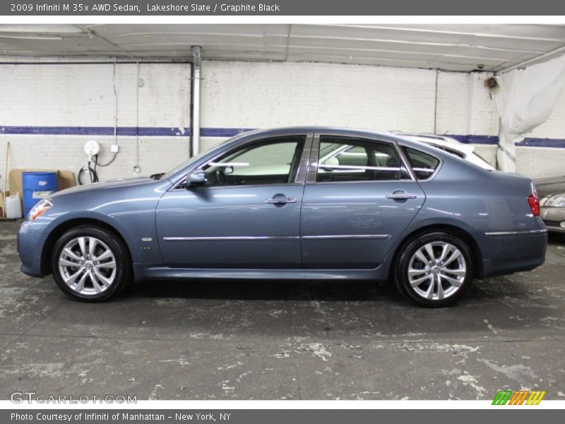 Lakeshore Slate / Graphite Black 2009 Infiniti M 35x AWD Sedan
