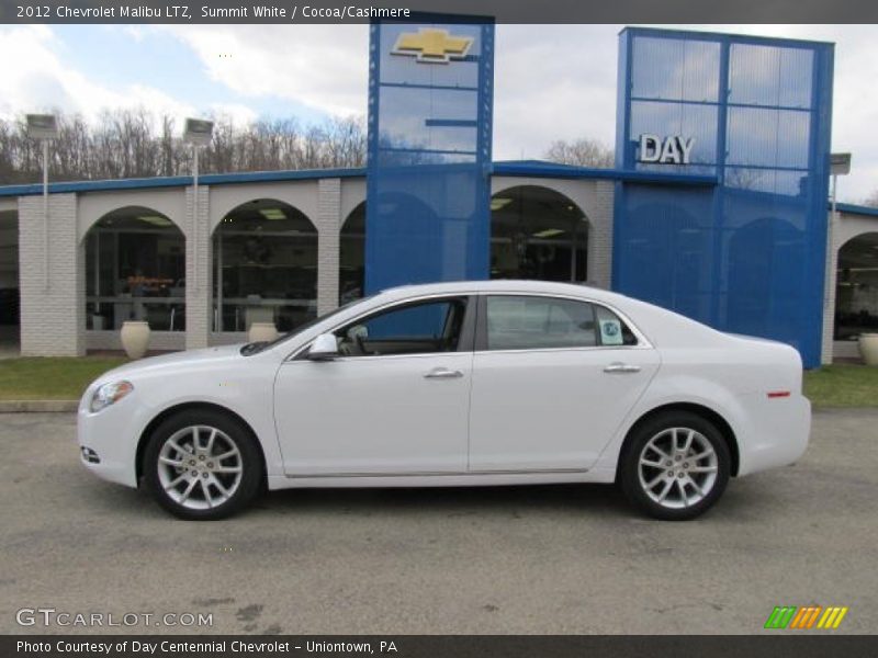 Summit White / Cocoa/Cashmere 2012 Chevrolet Malibu LTZ