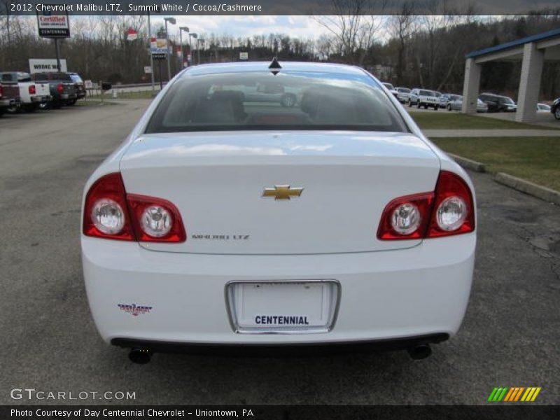 Summit White / Cocoa/Cashmere 2012 Chevrolet Malibu LTZ