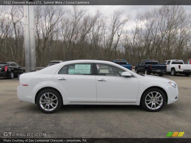 Summit White / Cocoa/Cashmere 2012 Chevrolet Malibu LTZ