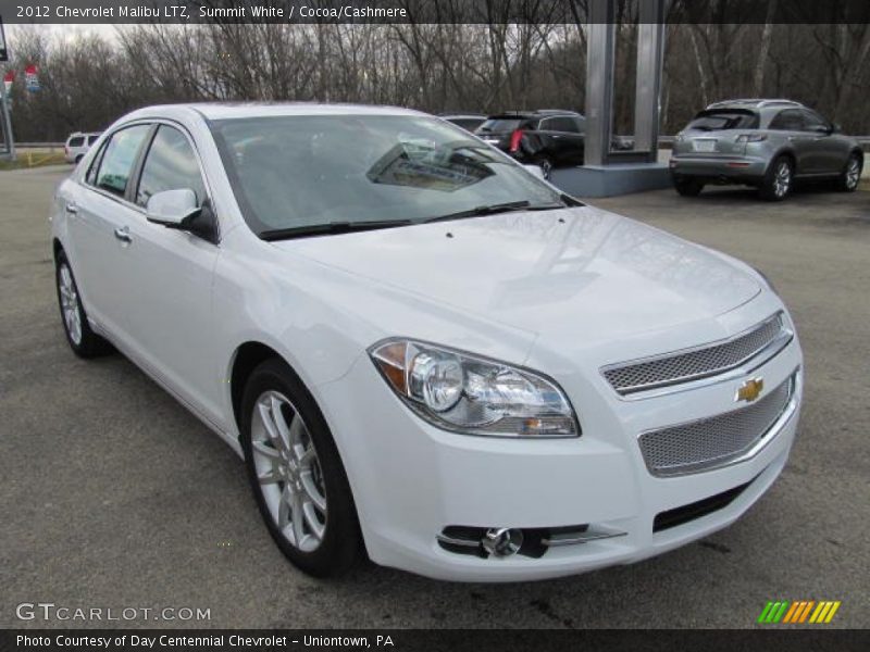 Summit White / Cocoa/Cashmere 2012 Chevrolet Malibu LTZ