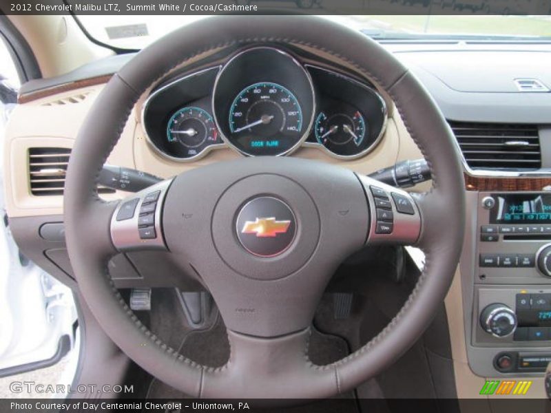 Summit White / Cocoa/Cashmere 2012 Chevrolet Malibu LTZ