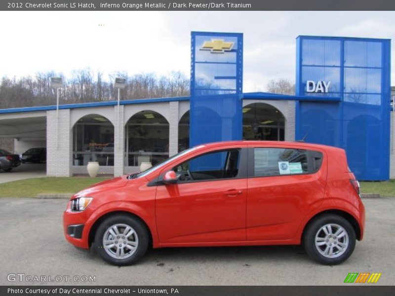 Inferno Orange Metallic / Dark Pewter/Dark Titanium 2012 Chevrolet Sonic LS Hatch