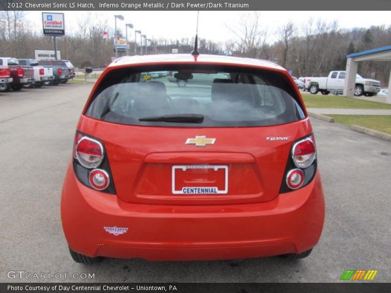 Inferno Orange Metallic / Dark Pewter/Dark Titanium 2012 Chevrolet Sonic LS Hatch