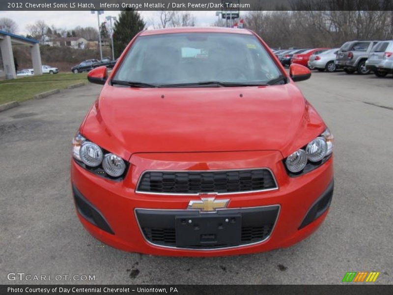 Inferno Orange Metallic / Dark Pewter/Dark Titanium 2012 Chevrolet Sonic LS Hatch