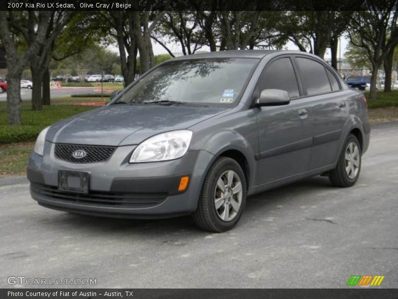 Olive Gray / Beige 2007 Kia Rio LX Sedan