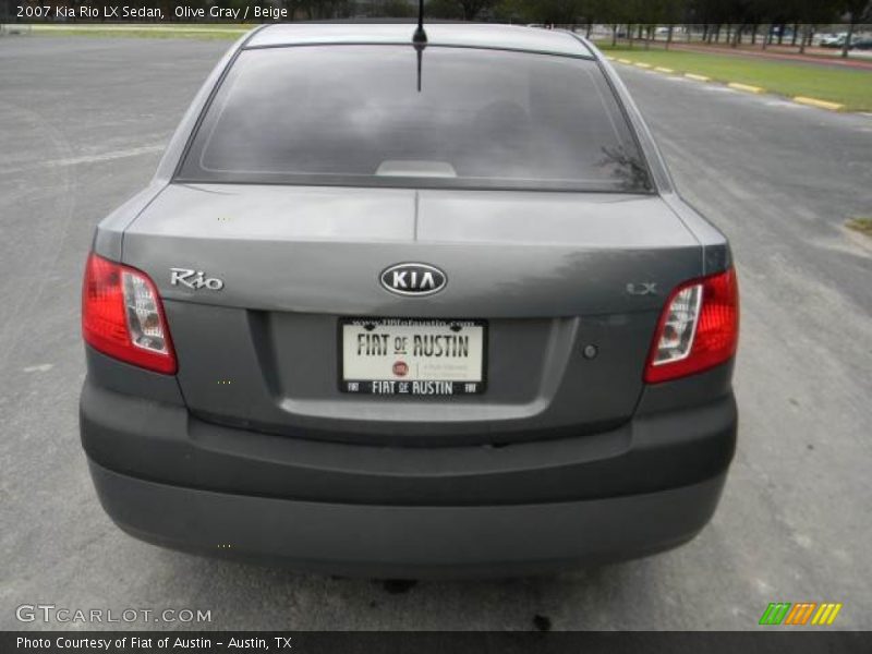 Olive Gray / Beige 2007 Kia Rio LX Sedan