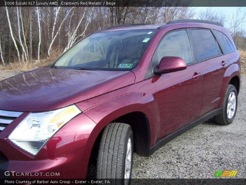 Cranberry Red Metallic / Beige 2008 Suzuki XL7 Luxury AWD