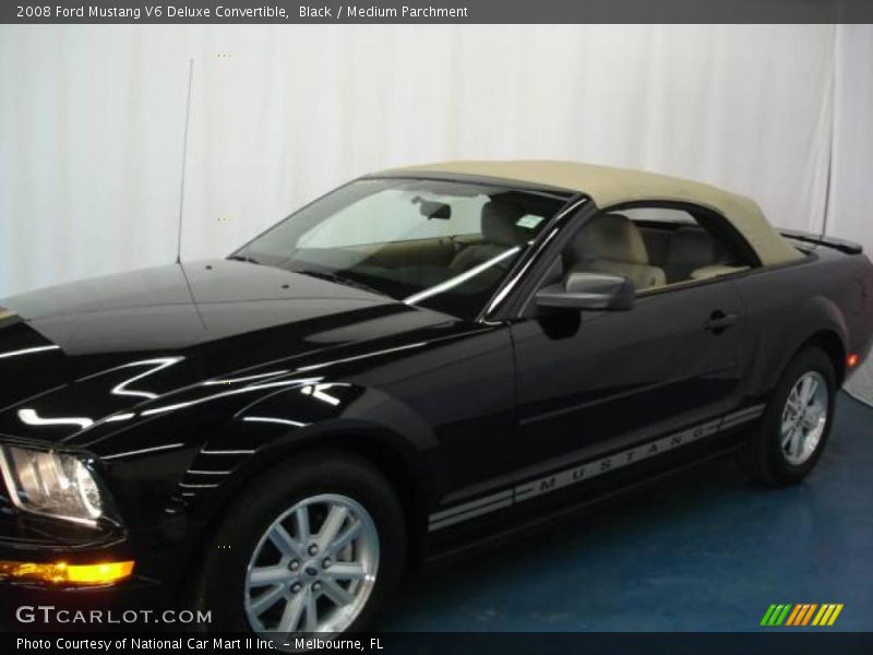 Black / Medium Parchment 2008 Ford Mustang V6 Deluxe Convertible