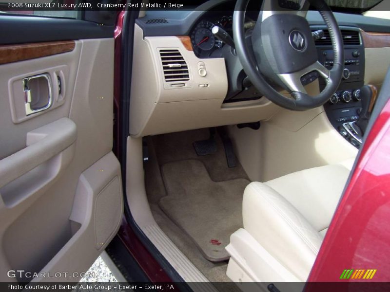 Cranberry Red Metallic / Beige 2008 Suzuki XL7 Luxury AWD