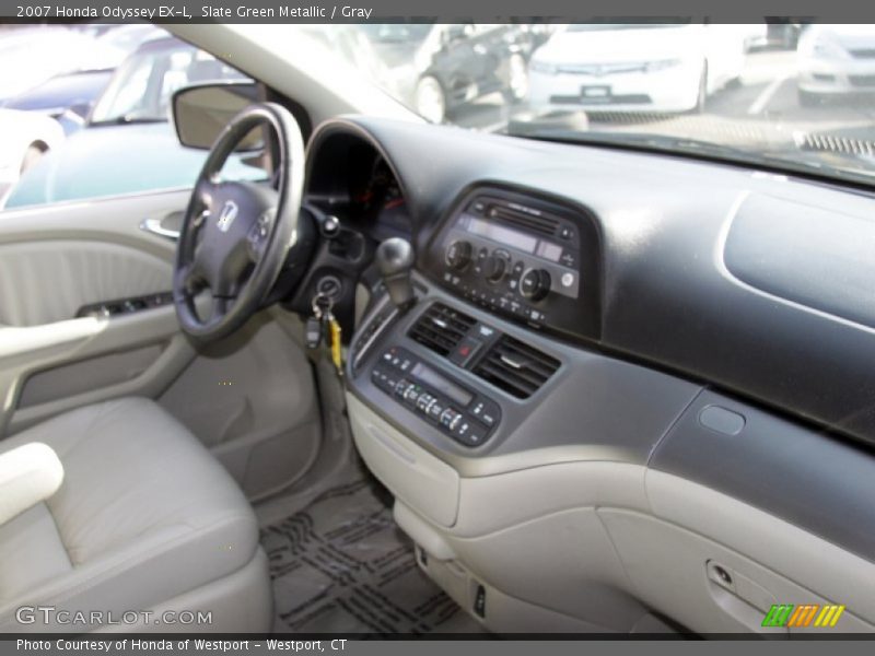 Slate Green Metallic / Gray 2007 Honda Odyssey EX-L