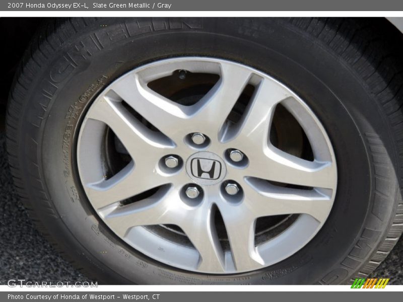 Slate Green Metallic / Gray 2007 Honda Odyssey EX-L
