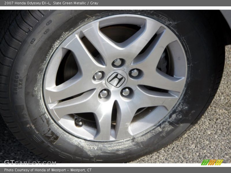 Slate Green Metallic / Gray 2007 Honda Odyssey EX-L