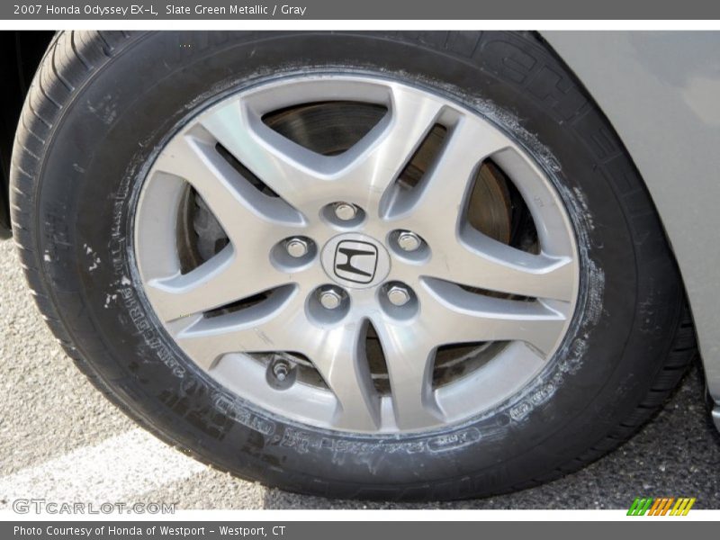 Slate Green Metallic / Gray 2007 Honda Odyssey EX-L