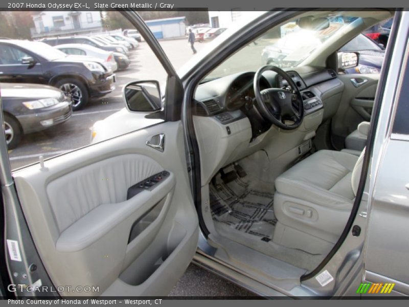 Slate Green Metallic / Gray 2007 Honda Odyssey EX-L