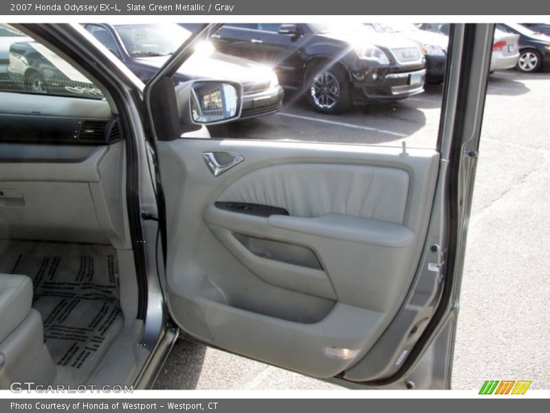 Slate Green Metallic / Gray 2007 Honda Odyssey EX-L