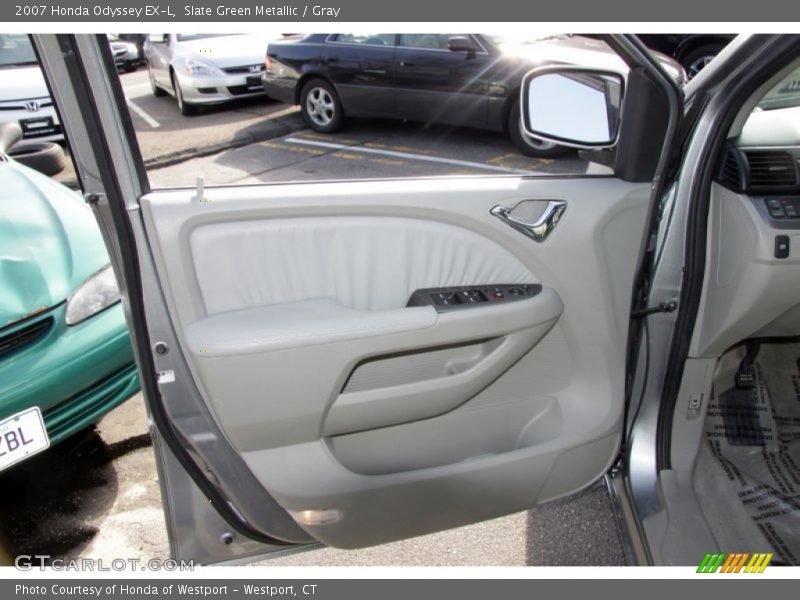 Slate Green Metallic / Gray 2007 Honda Odyssey EX-L