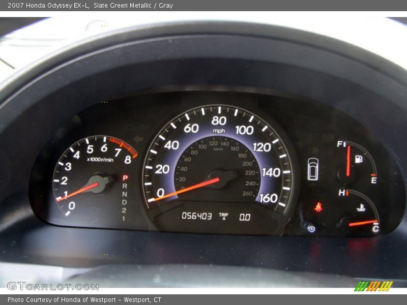 Slate Green Metallic / Gray 2007 Honda Odyssey EX-L