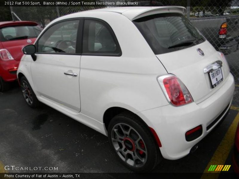 Bianco (White) / Sport Tessuto Nero/Nero (Black/Black) 2012 Fiat 500 Sport