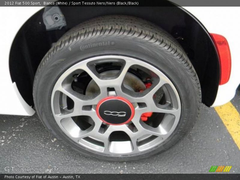 Bianco (White) / Sport Tessuto Nero/Nero (Black/Black) 2012 Fiat 500 Sport