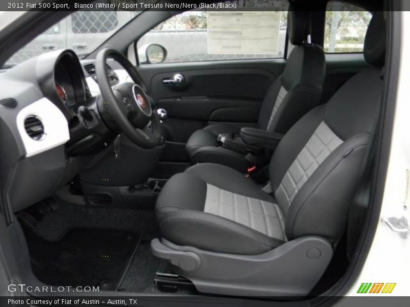 Bianco (White) / Sport Tessuto Nero/Nero (Black/Black) 2012 Fiat 500 Sport