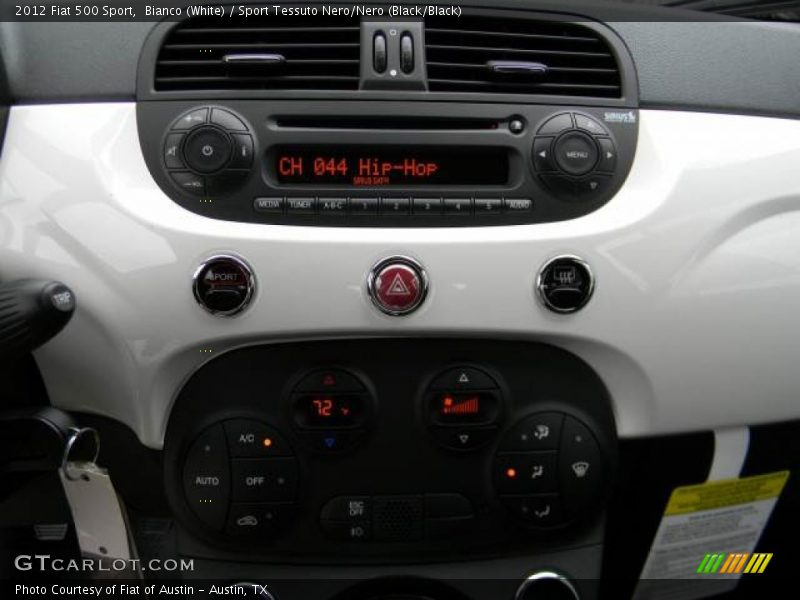 Bianco (White) / Sport Tessuto Nero/Nero (Black/Black) 2012 Fiat 500 Sport