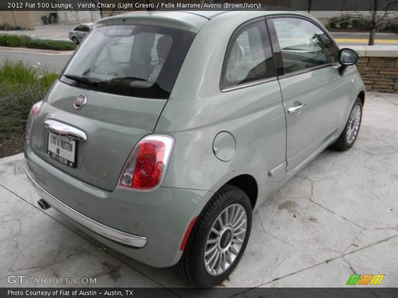 Verde Chiaro (Light Green) / Pelle Marrone/Avorio (Brown/Ivory) 2012 Fiat 500 Lounge