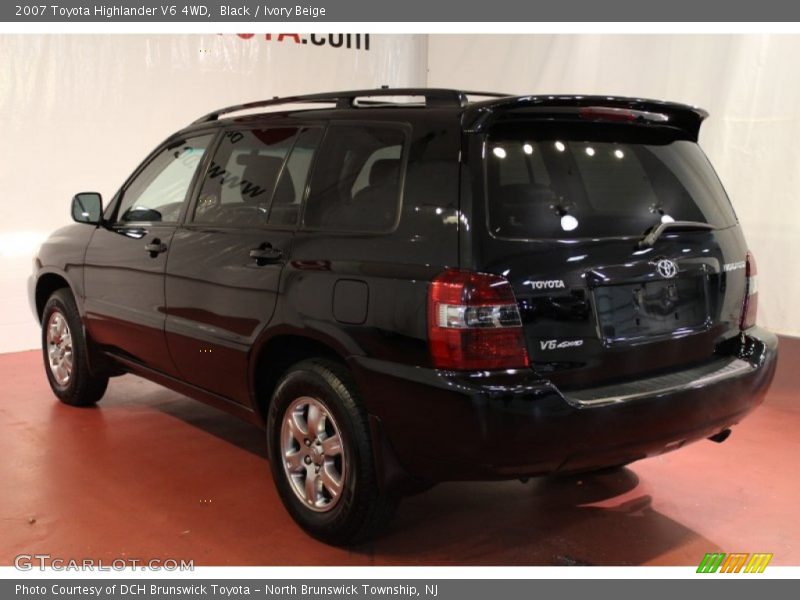 Black / Ivory Beige 2007 Toyota Highlander V6 4WD